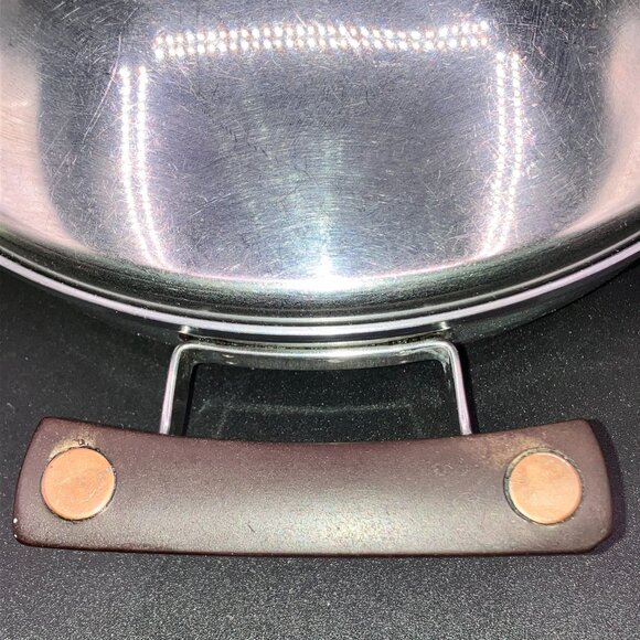 1950's Presto Twin Bakelite Handle Copper Core Skillet With Lid - Picture 11 of 11